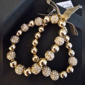 JCrew Gold Beaded Bracelet Set | NWT